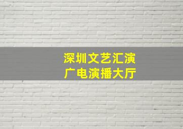 深圳文艺汇演 广电演播大厅